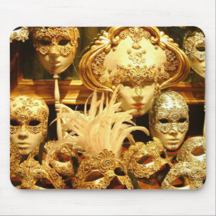 Venetian Carnival Masks Mouse Mat