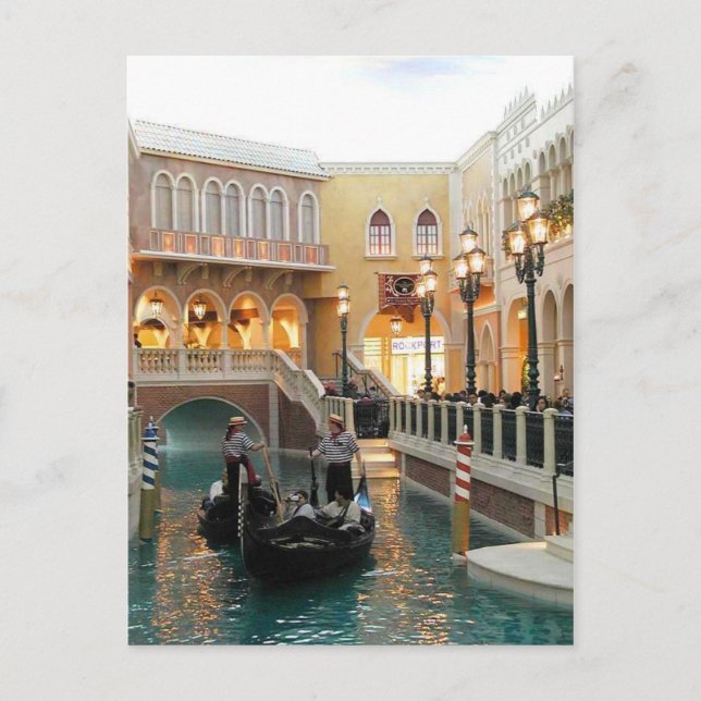 Venetian Casino Canals, Las Vegas Postcard (Front)