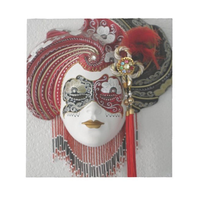 Venetian Ceramic Mask Notepad (Front)