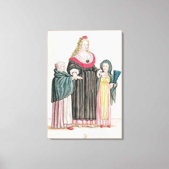 Venetian Courtesan Canvas Print (Front)