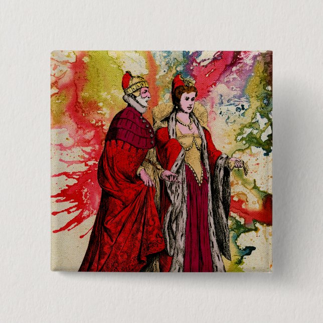 Venetian Doge and Dogeressa by Michael Moffa 15 Cm Square Badge (Front)