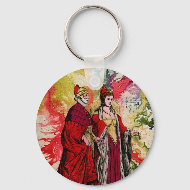 Venetian Doge and Dogeressa by Michael Moffa Key Ring (Front)