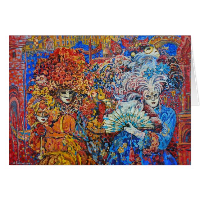 Venetian Fantasy Card (Front Horizontal)