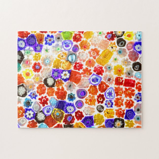 VENETIAN FLORA GLASS 11x14 INCH Jigsaw Puzzle (Horizontal)