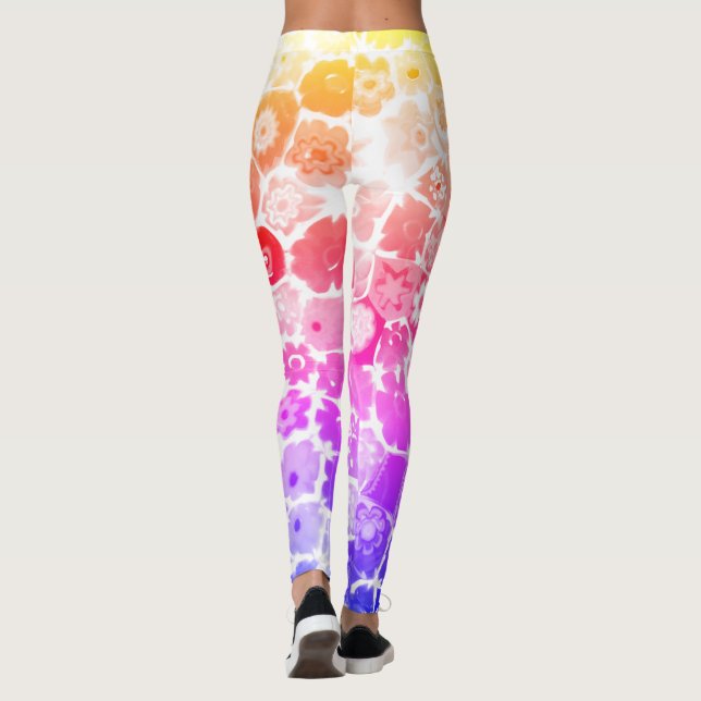 VENETIAN FLORA GLASS CAPRI LEGGINGS (Back)