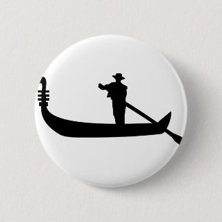 venetian gondola 6 cm round badge