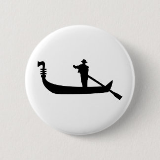 venetian gondola 6 cm round badge