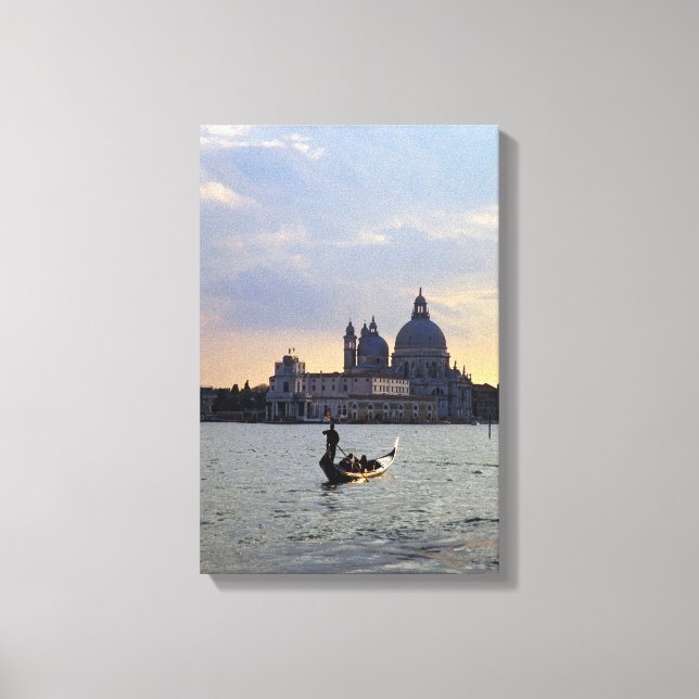 Venetian gondola at sunset canvas print (Front)
