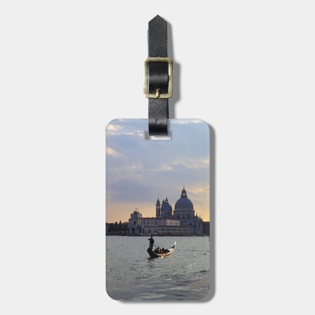 Venetian gondola at sunset - Italy Luggage Tag (Front Vertical)