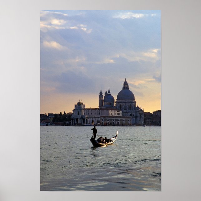 Venetian gondola at sunset poster (Front)