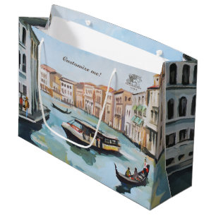 Venetian Gondolas And Vaporetto Large Gift Bag