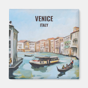 Venetian Gondolas And Vaporetto Magnet