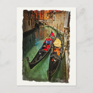 venetian gondolas postcard