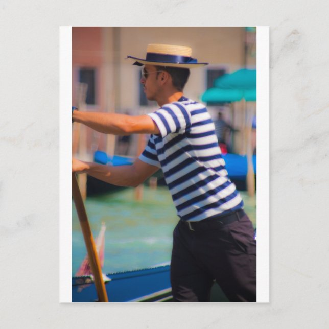 Venetian Gondolier Postcard (Front)