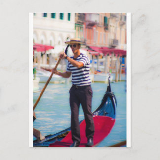 Venetian Gondolier Postcard