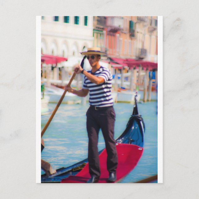 Venetian Gondolier Postcard (Front)