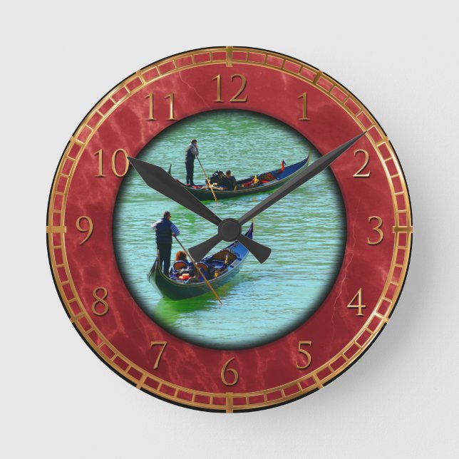 Venetian gondoliers round clock (Front)