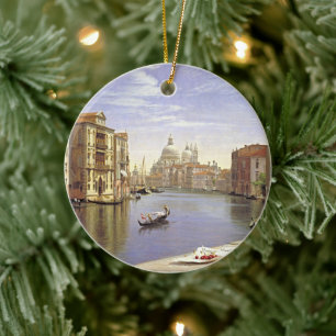 Venetian Grand Canal Serenity by P. C. Skovgaard Ceramic Tree Decoration