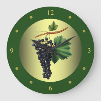 Venetian Grapes~Giorgio Gallesio~Botanical Fruit~ Large Clock