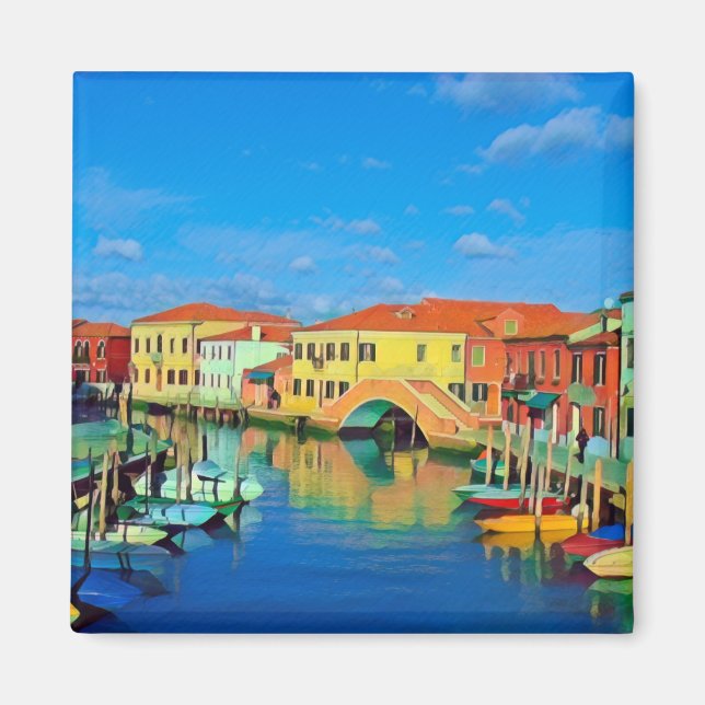 Venetian Lagoon - MURANO - panorama Magnet (Front)