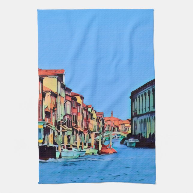 Venetian Lagoon - MURANO - view Tea Towel (Vertical)