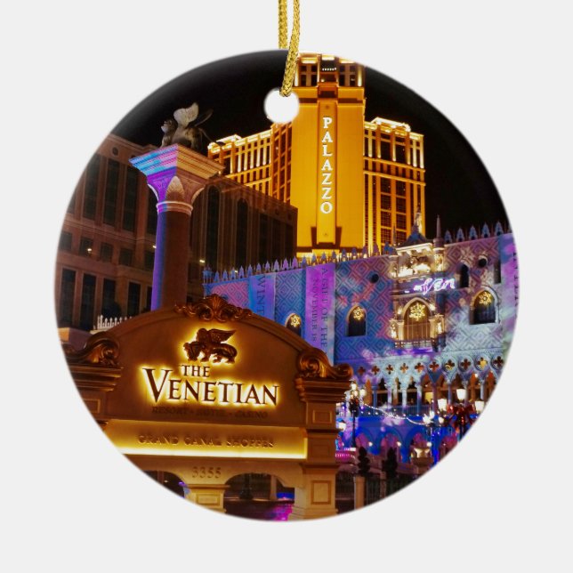 Venetian Las Vegas Decorative Evening Lights Ceramic Tree Decoration (Front)