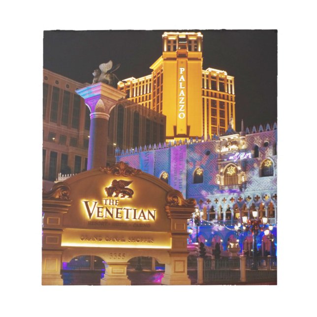 Venetian Las Vegas Decorative Evening Lights Notepad (Front)