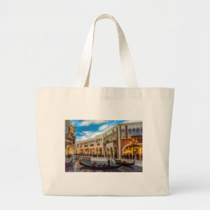 Venetian Las Vegas Gondola Canal Architecture Large Tote Bag