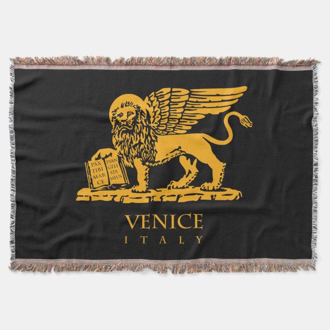 Venetian Lion Throw Blanket (Front)