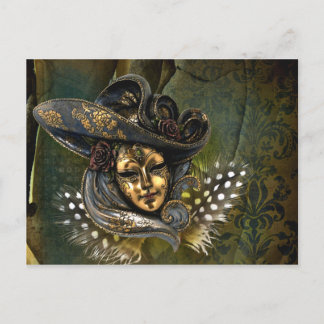 Venetian Mask Fantasy Postcard