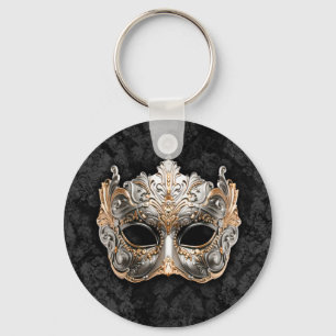 Venetian Mask in SilverThrow Pillow Key Ring
