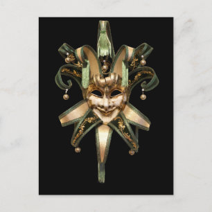Venetian mask postcard