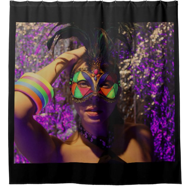 Venetian Mask Shower Curtain (Front)