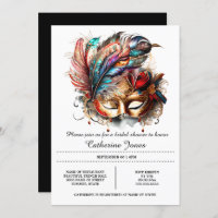Venetian masked ball face mask feathers carnival