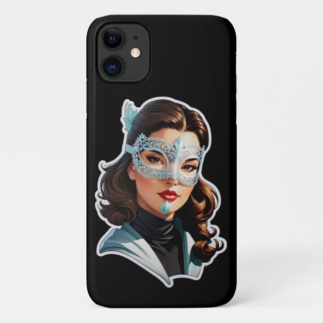 Venetian Masked Lady Case-Mate iPhone Case (Back)