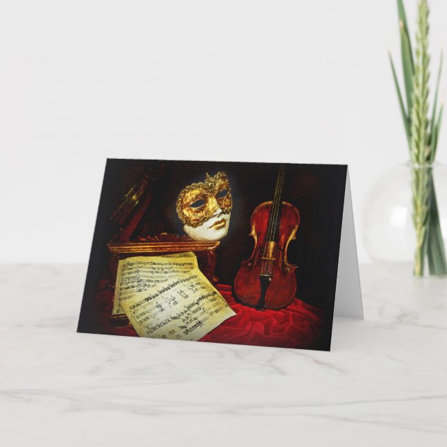 Venetian Masks collection - Musical night Card (Front)