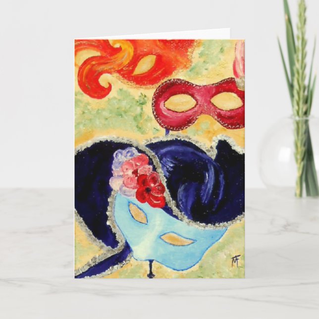 Venetian Masks - Greeting Card (Front)