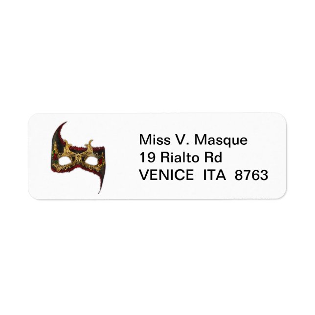 Venetian Masque: Gold and Red Rose (Front)