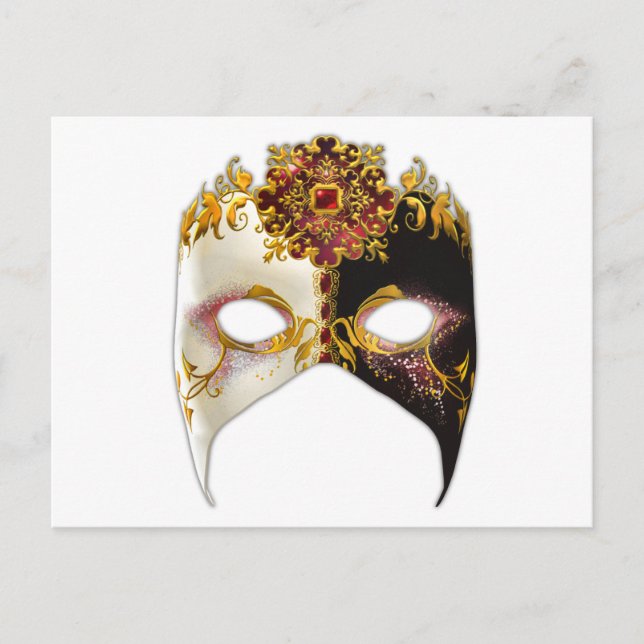 Venetian Masque: Ruby Jewel Postcard (Front)