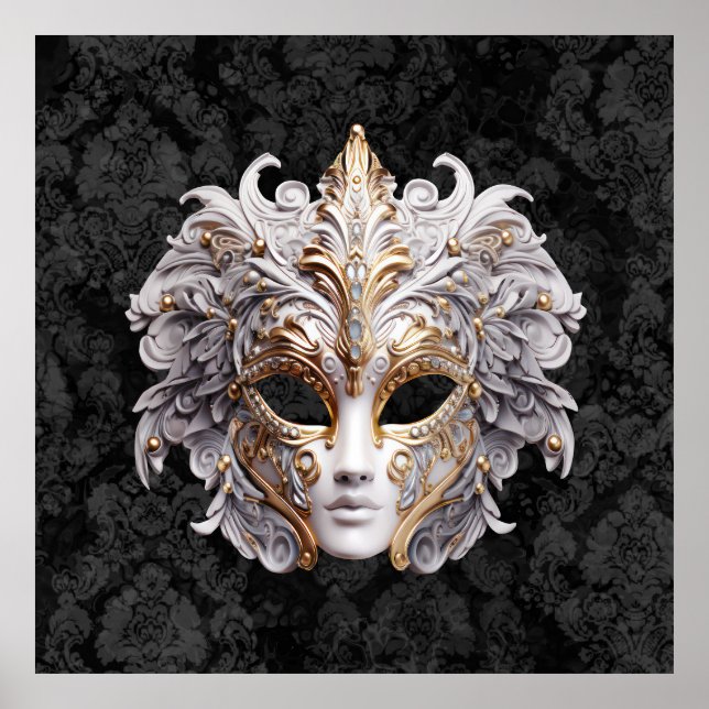Venetian, Masquerade Carnival Mask Poster (Front)