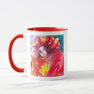 VENETIAN MASQUERADE FACES - CARNIVAL MASK IN RED MUG