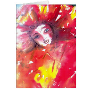 VENETIAN MASQUERADE FACES - MASK IN RED