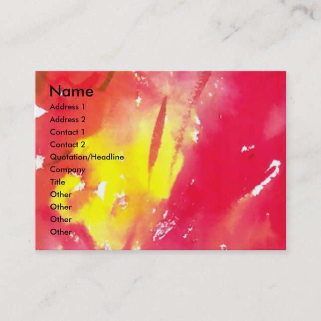 VENETIAN MASQUERADE FACES - MASK IN RED BUSINESS CARD (Front)