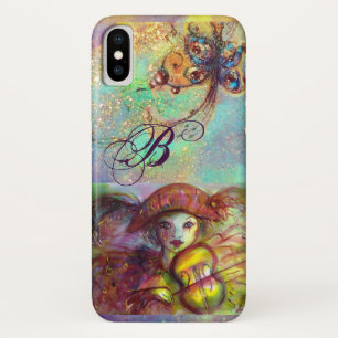 VENETIAN MASQUERADE / HARLEQUIN  MONOGRAM iPhone X CASE