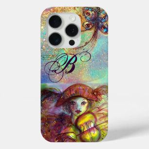 VENETIAN MASQUERADE / HARLEQUIN  MONOGRAM iPhone 15 PRO CASE