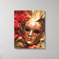Venetian Masquerade Mask Canvas Wall Art