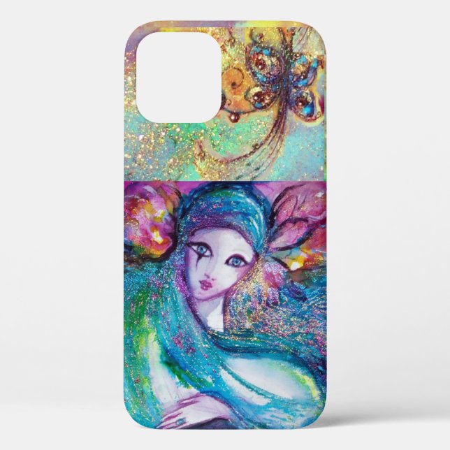 VENETIAN MASQUERADE /MASK IN BLUE Case-Mate iPhone CASE (Back)