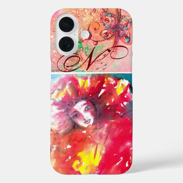 VENETIAN MASQUERADE - MASK IN RED MONOGRAM Case-Mate iPhone CASE (Back)