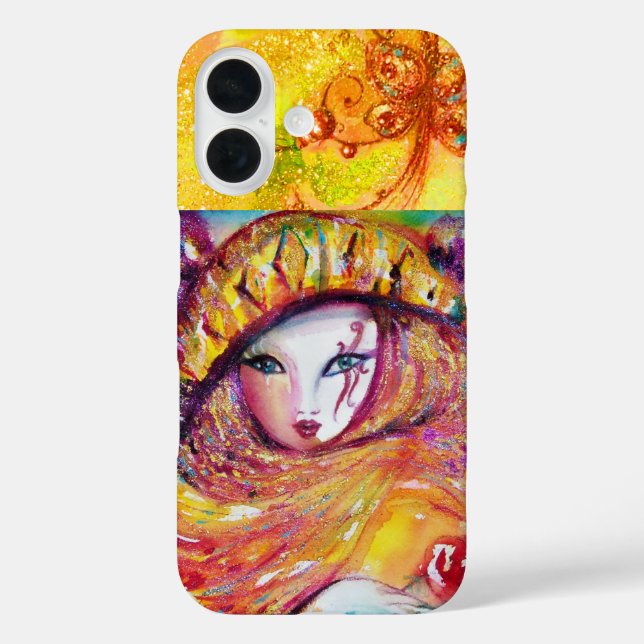 VENETIAN MASQUERADE - MASK IN YELLOW Case-Mate iPhone CASE (Back)