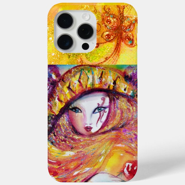 VENETIAN MASQUERADE - MASK IN YELLOW Case-Mate iPhone CASE (Back)